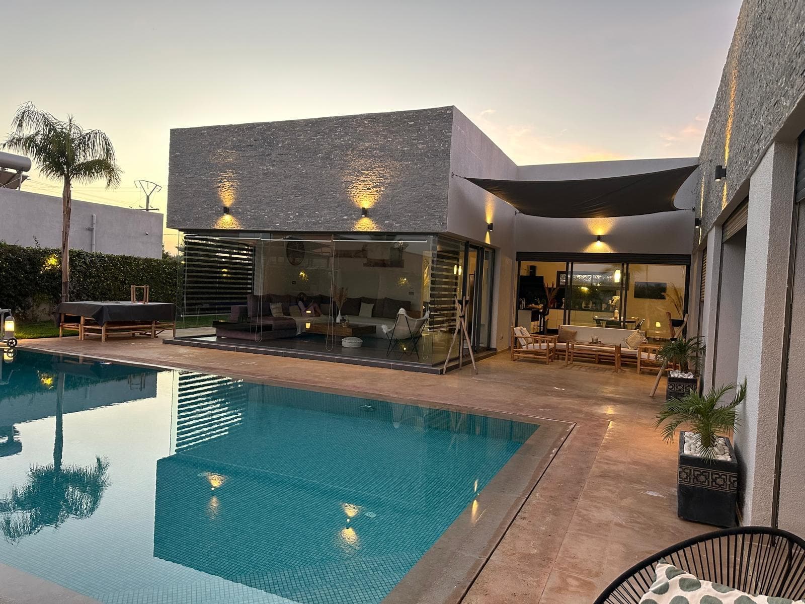 Villa contemporaine, de plain-pied a vendre a Amelkis, Marrakech