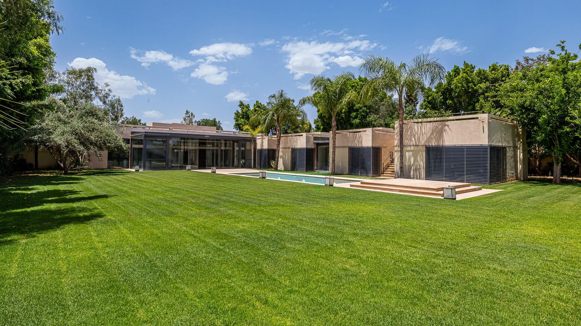 Villa moderne de plain-pied en première ligne de golf à vendre, Al Maaden, Marrakech